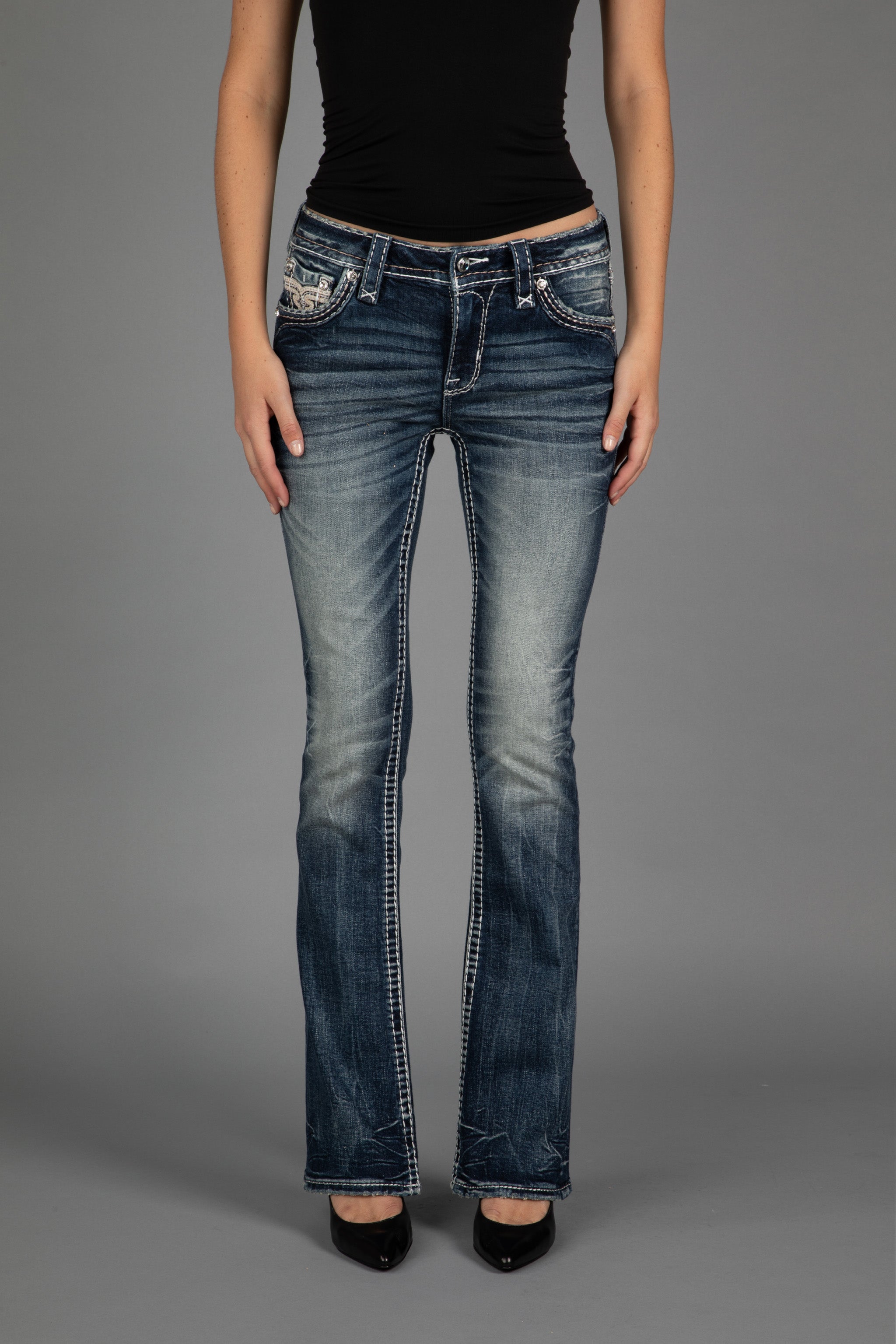 Endive Bootcut Jeans in Dark Blue