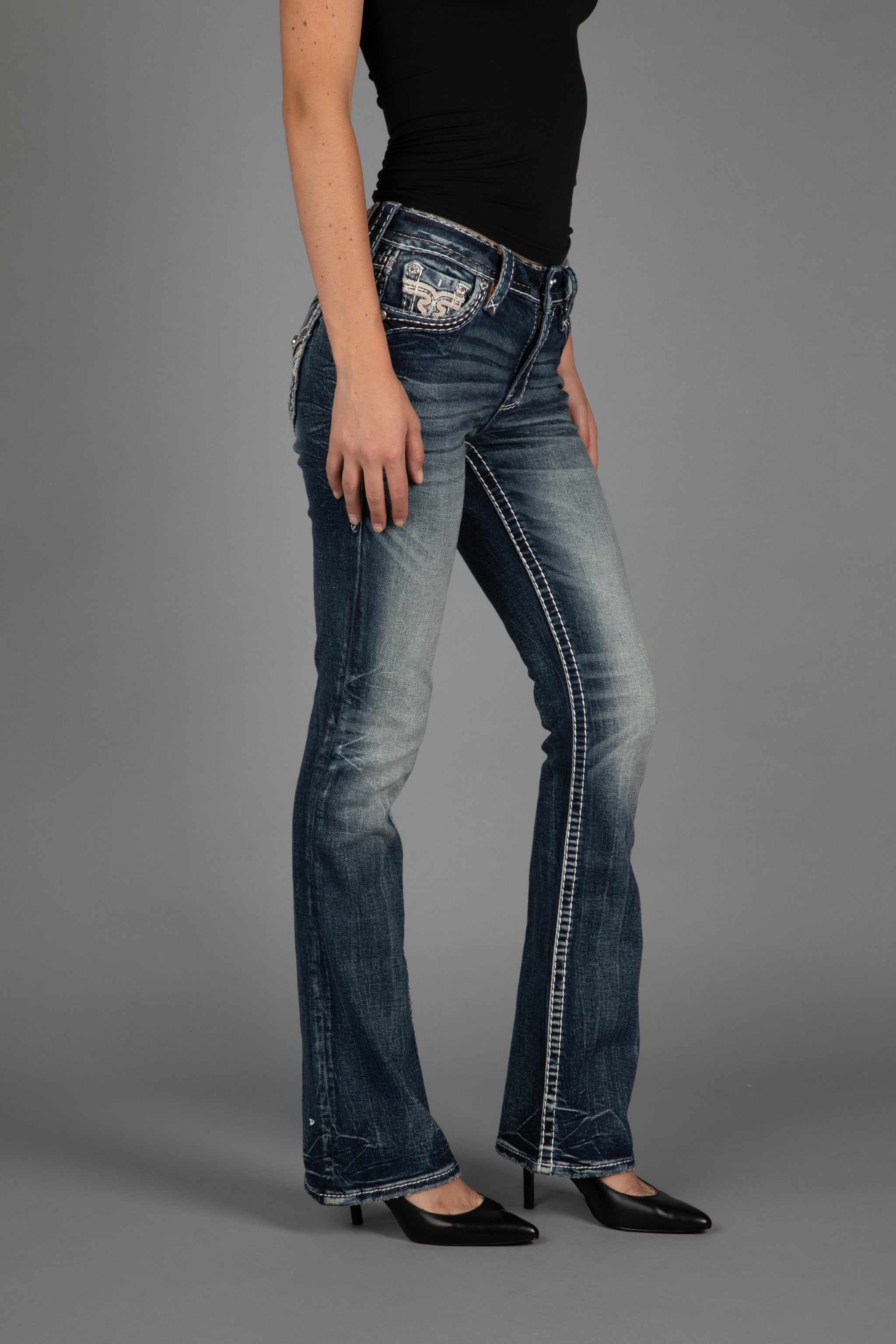 Endive Bootcut Jeans in Dark Blue
