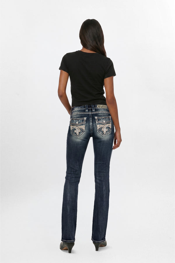 Endive Bootcut Jeans in Dark Blue