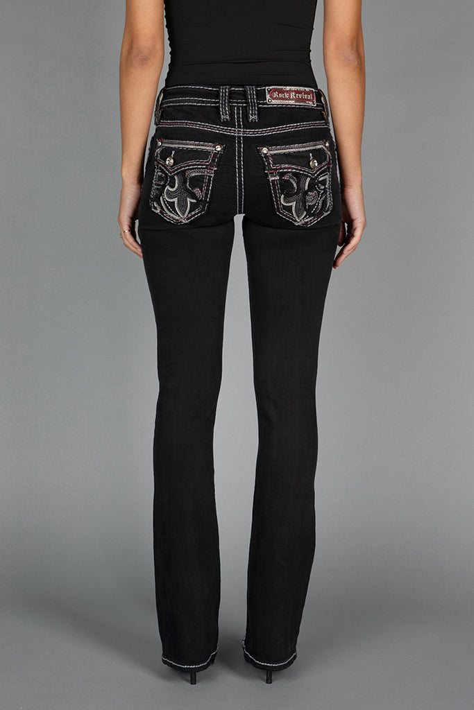 Laran Bootcut Jeans Black Wash Rock Revival - Main Image