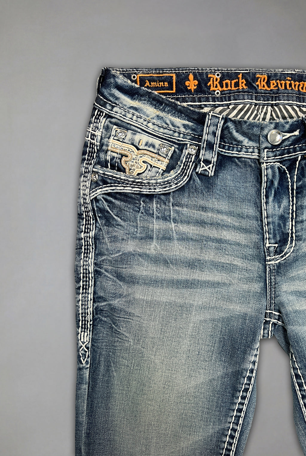 Amina Low-Rise Bootcut Jeans