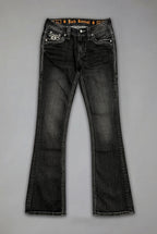 Eira Low-Rise Bootcut Jeans in Black