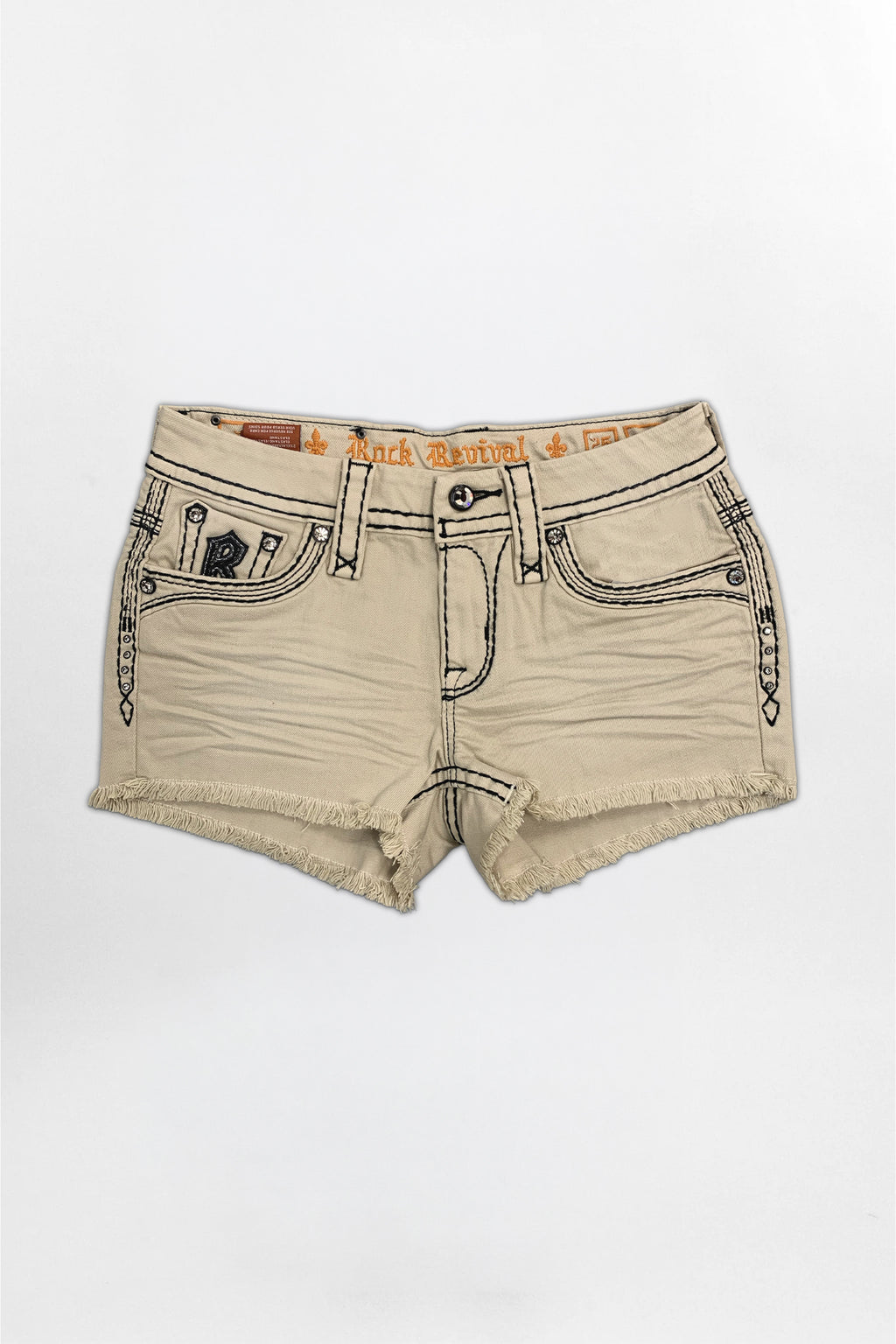 Fenni Denim Shorts in Light Beige