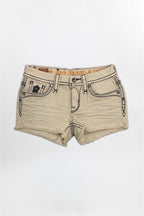 Fenni Denim Shorts in Light Beige