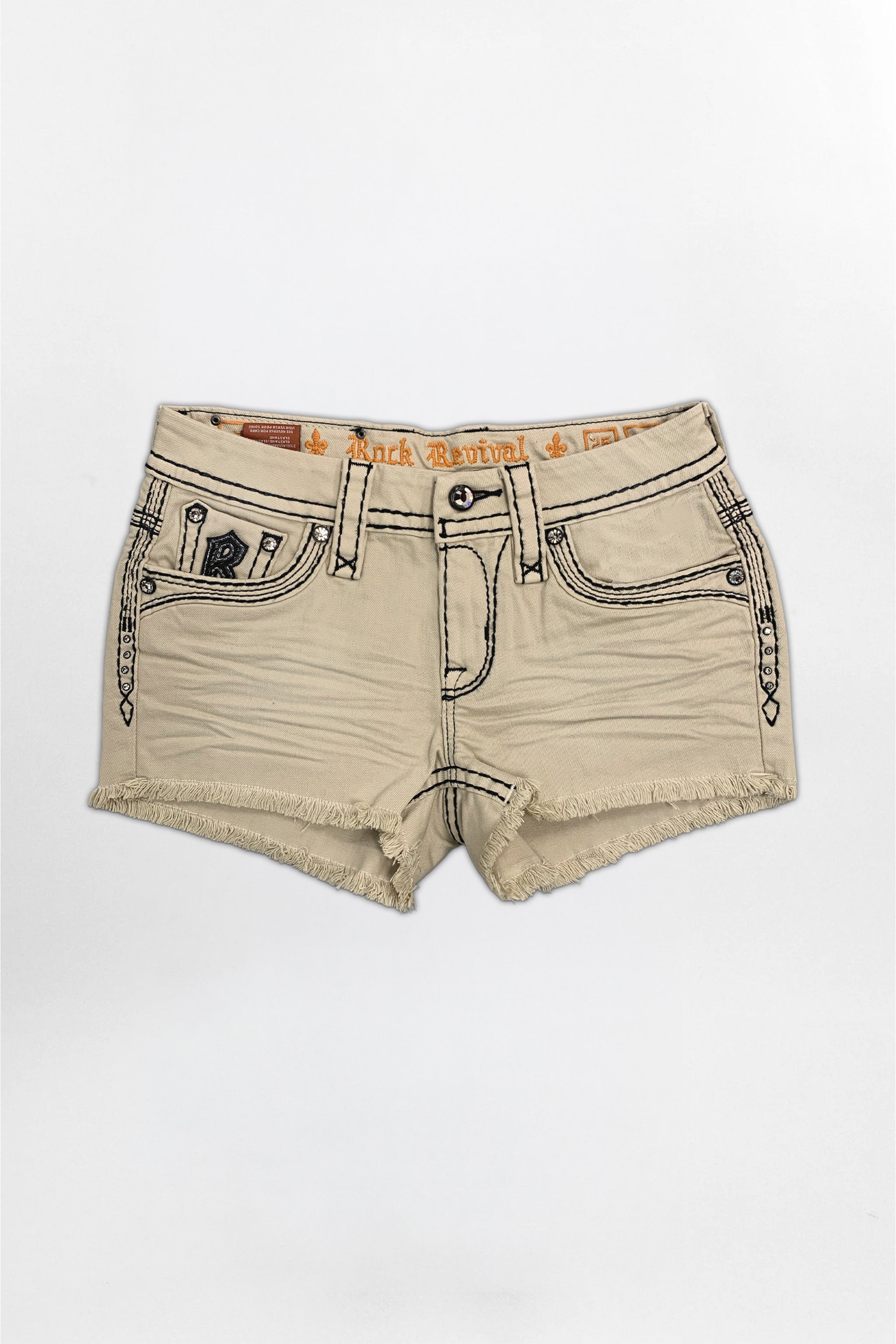 Fenni Denim Shorts in Light Beige