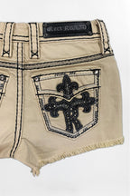 Fenni Denim Shorts in Light Beige