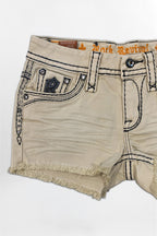 Fenni Denim Shorts in Light Beige