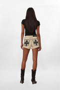 Fenni Denim Shorts in Light Beige
