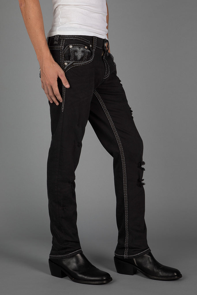Garlyn Alt Straight Jeans Black Wash Rock Revival