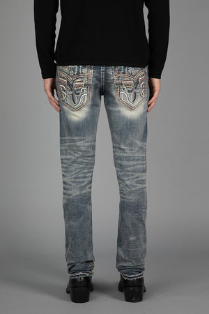 Hadriel Alt Straight Jeans | Medium Wash | Rock Revival