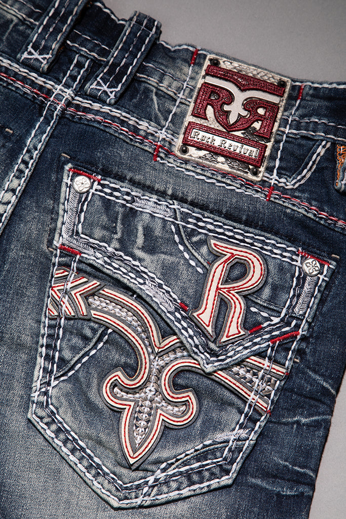 Tyrone Straight Jeans Dark Wash Rock Revival
