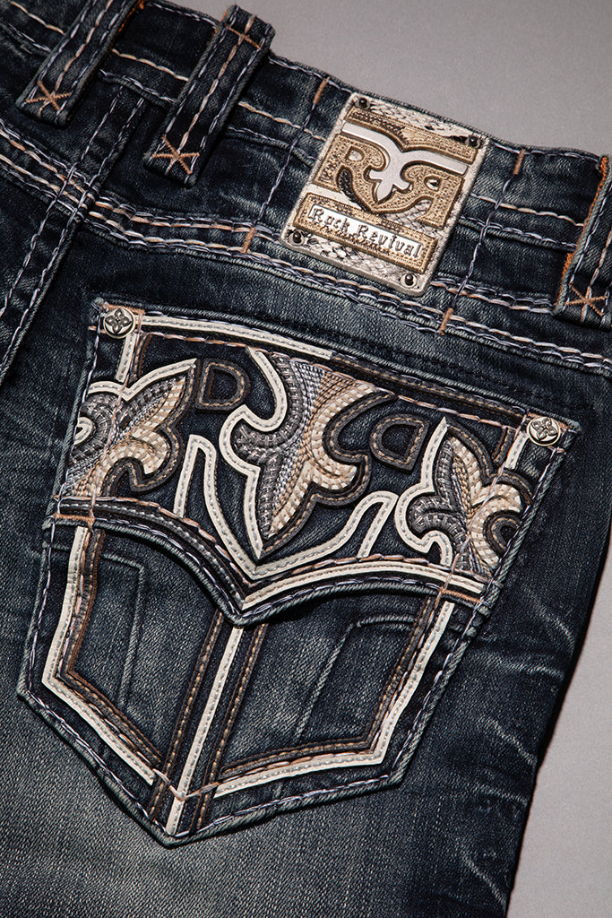 Ezekiel Straight Jeans Dark Wash Rock Revival