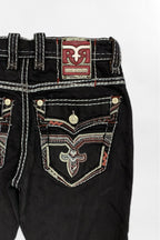 Matteo Bootcut Jeans in Black Overdye