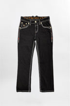 Matteo Bootcut Jeans in Black Overdye