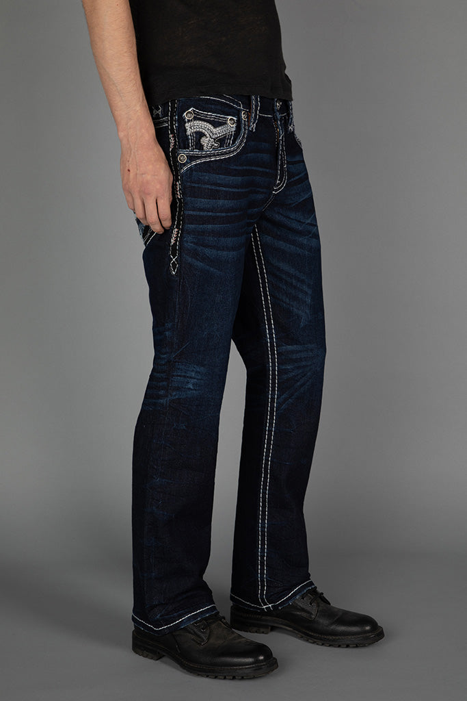 Leon Bootcut Jeans Dark Wash Rock Revival - Main Image