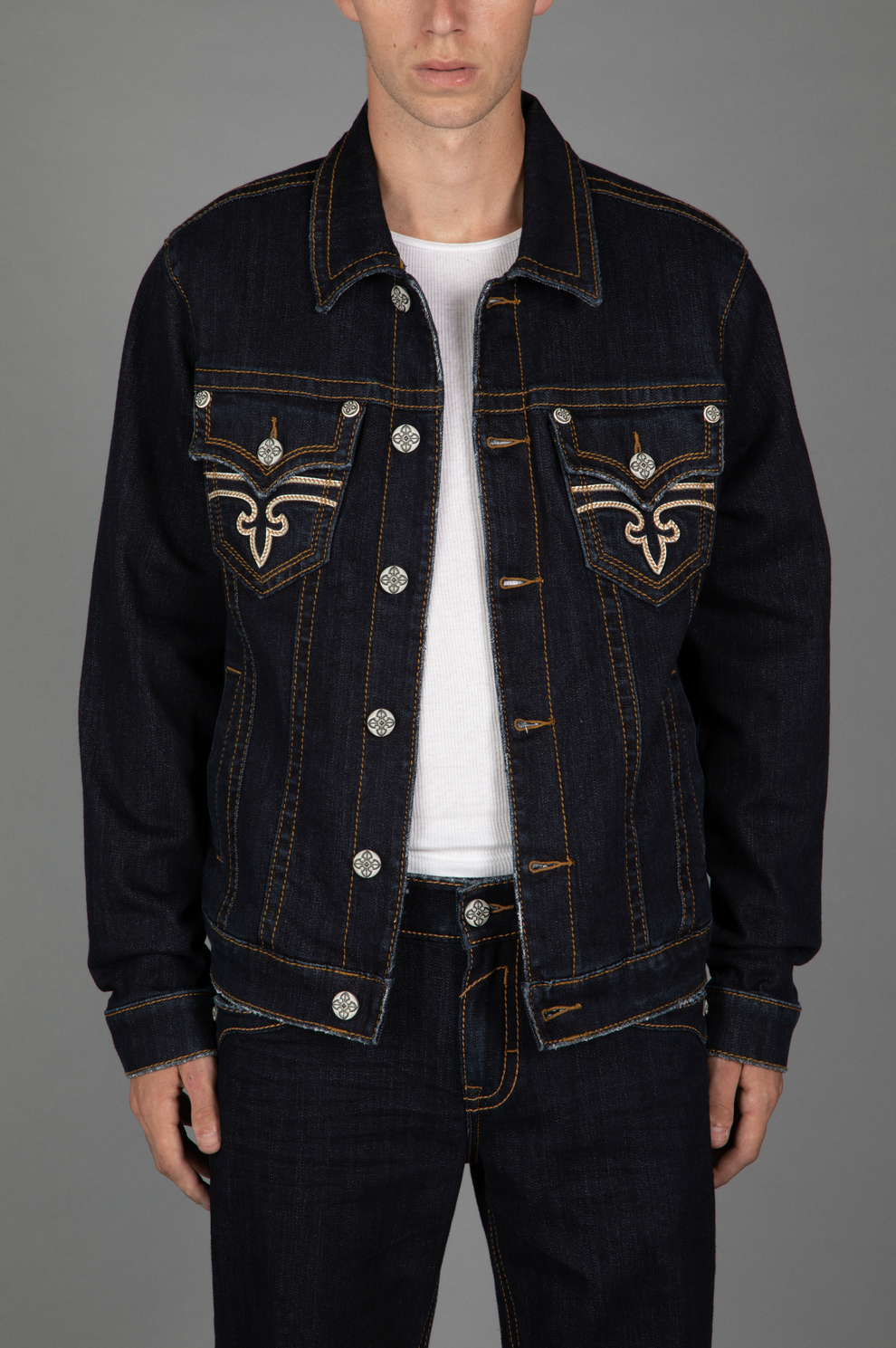 Jegor Denim Jacket Dark Wash Rock Revival