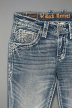 Xander Bootcut Jeans in Medium Blue - Rock Revival®