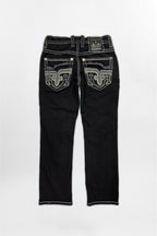 Xander Bootcut Jeans in Black Overdye