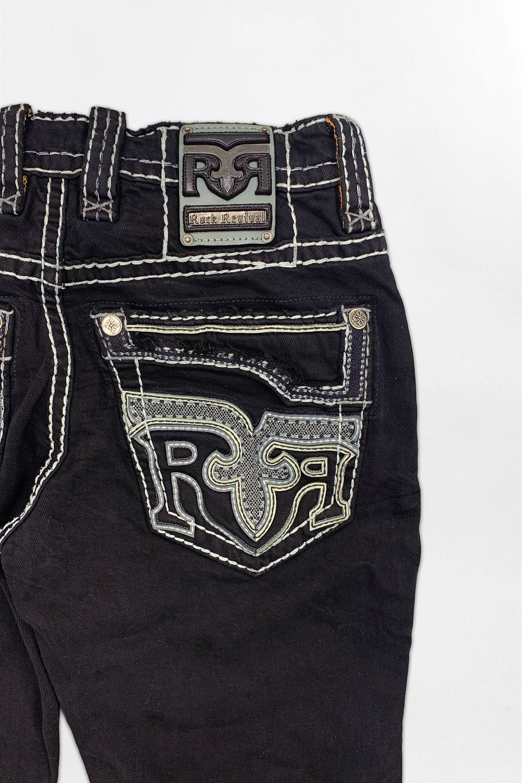 Xander Bootcut Jeans in Black Overdye
