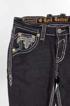Xander Bootcut Jeans in Black Overdye