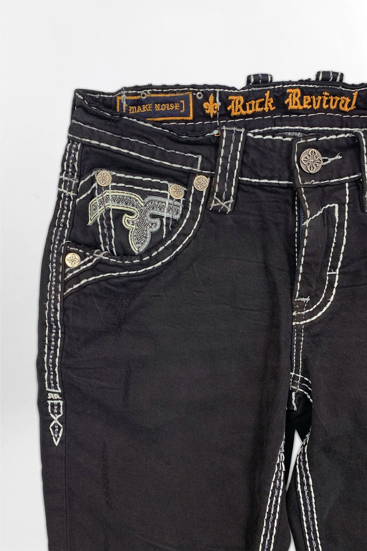 Xander Bootcut Jeans in Black Overdye
