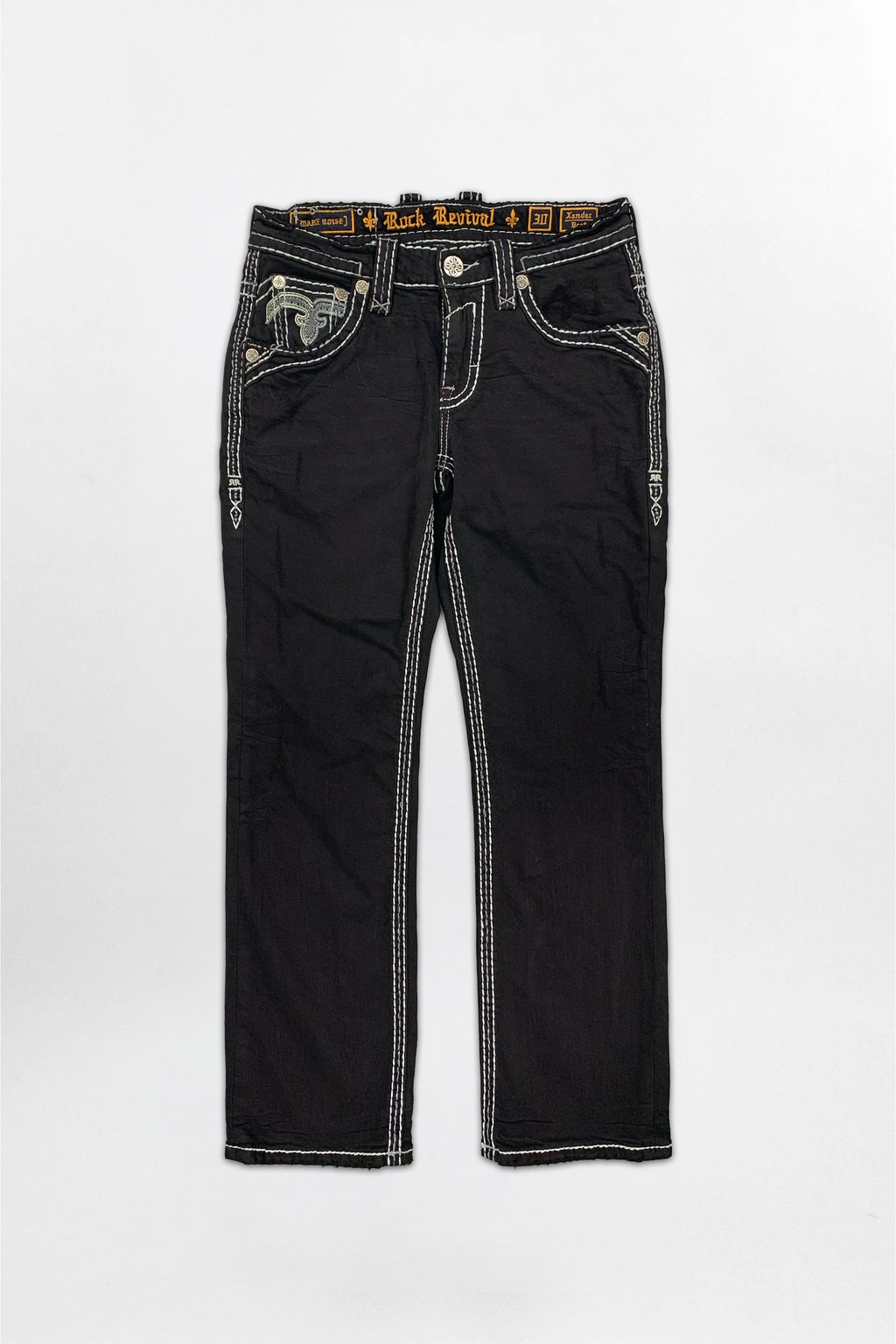 Xander Bootcut Jeans in Black Overdye