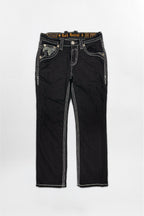 Xander Bootcut Jeans in Black Overdye