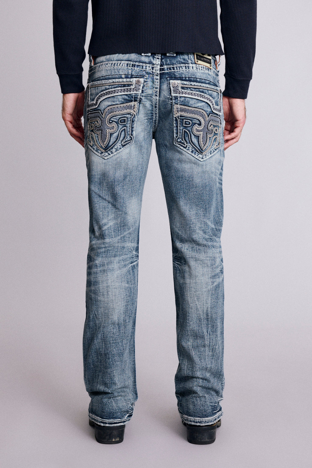Xander Bootcut Jeans in Medium Blue - Rock Revival®