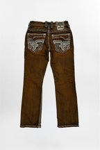 Xander Bootcut Jeans in Brown Overdye