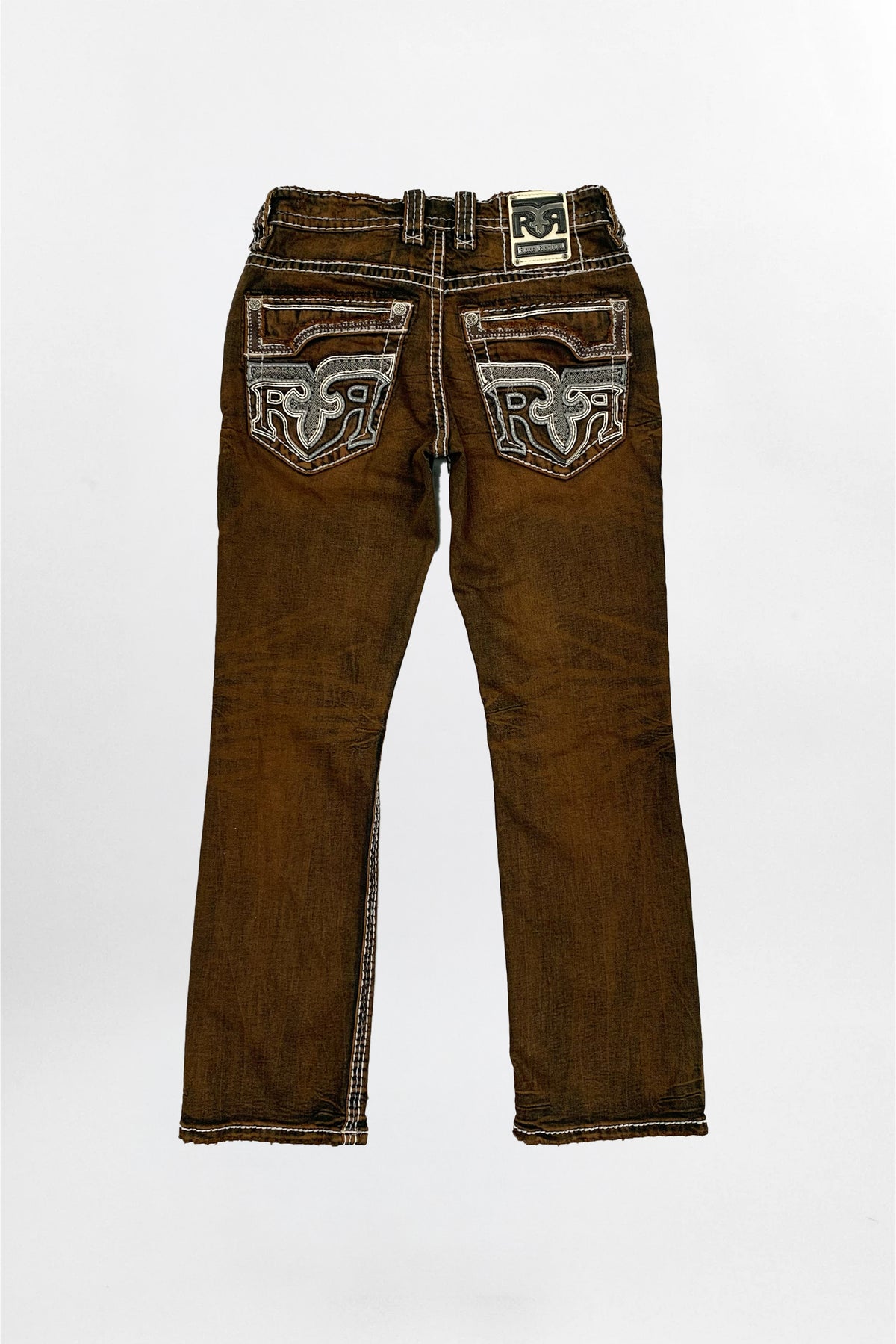 Xander Bootcut Jeans in Brown Overdye