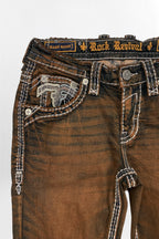 Xander Bootcut Jeans in Brown Overdye