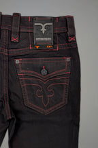 Clark Relaxed Straight in Black/Red