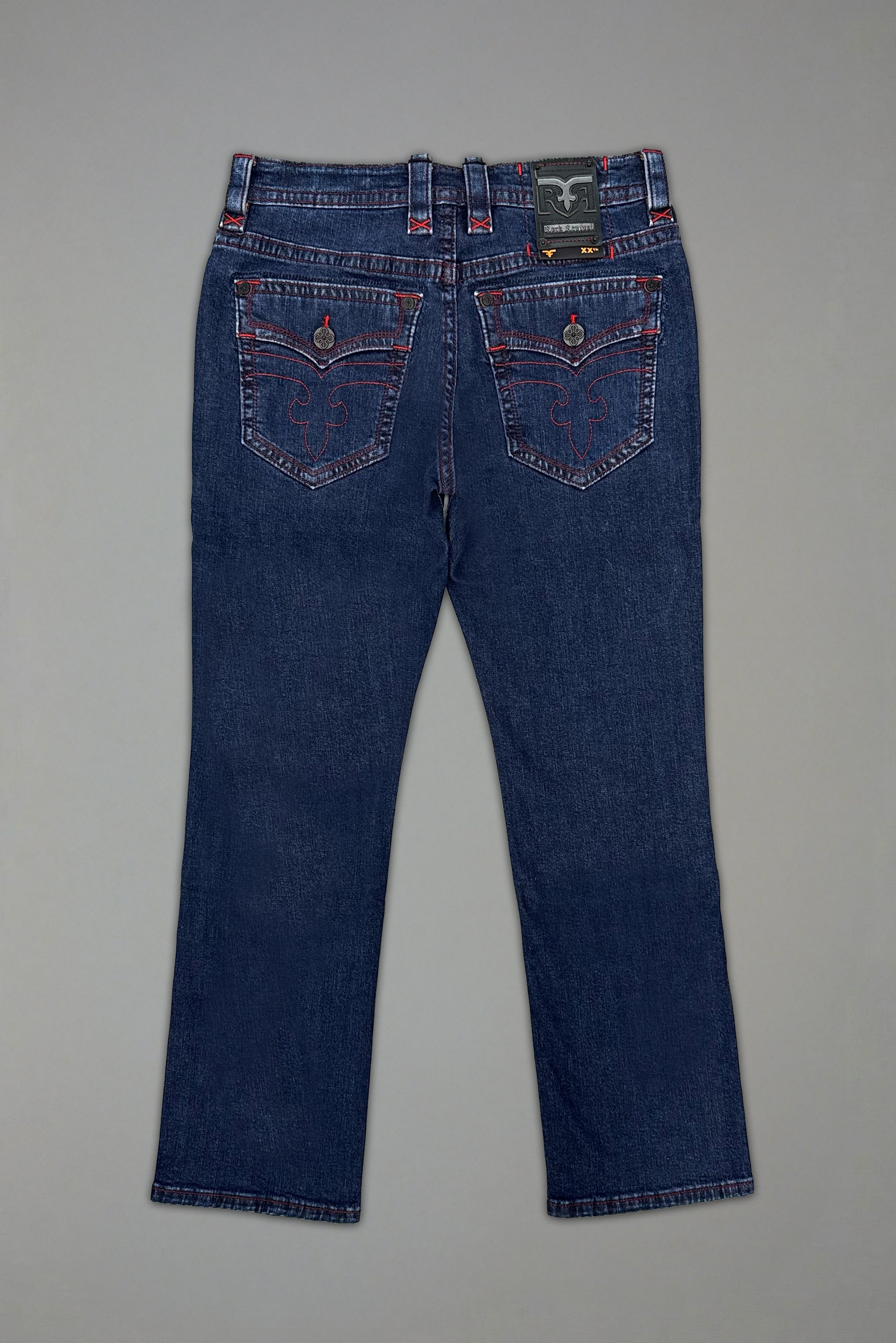 Clark Relaxed Straight in Dark/Red