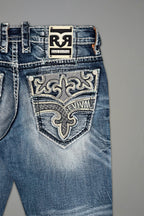 Milo Straight Jeans in Medium Blue