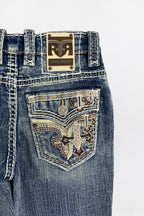 Knox Boys Bootcut Jeans in Medium Blue