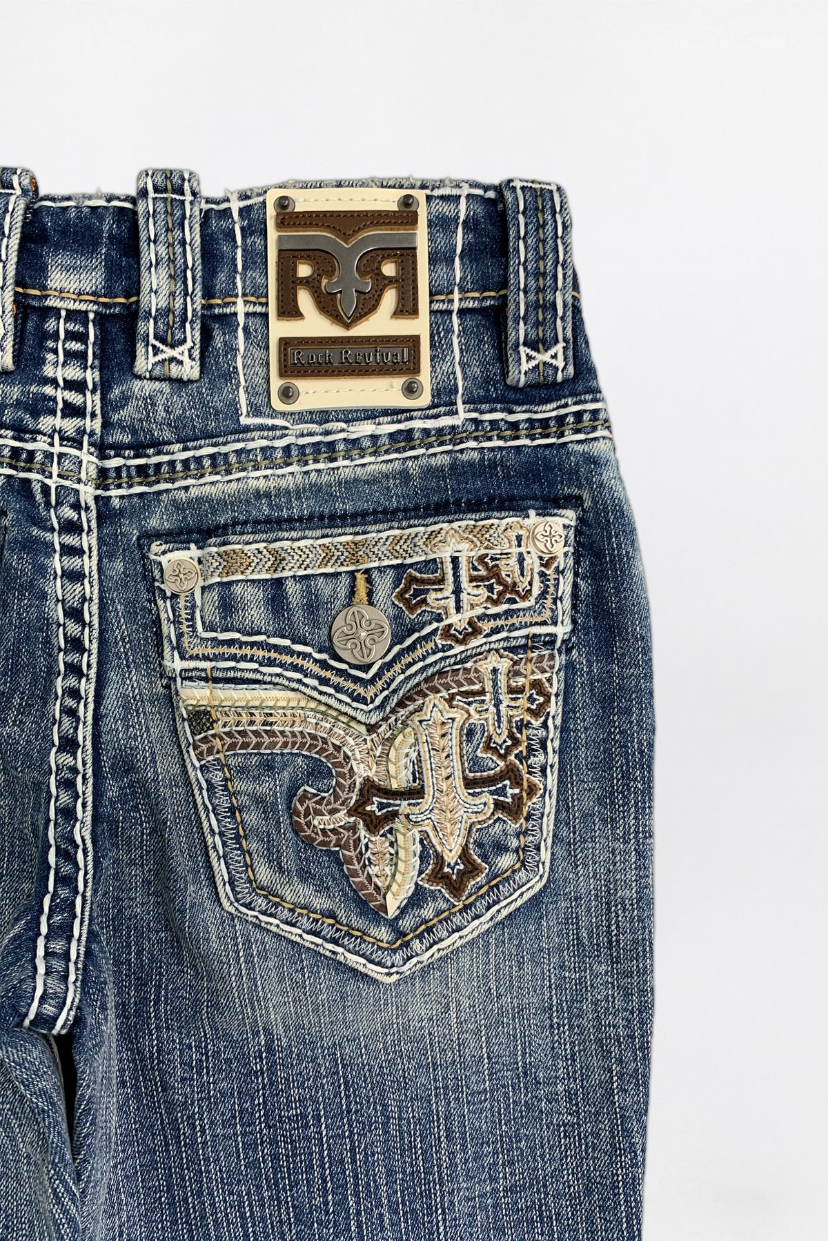Knox Boys Bootcut Jeans in Medium Blue