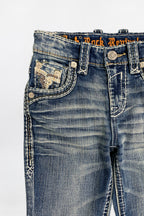 Knox Boys Bootcut Jeans in Medium Blue