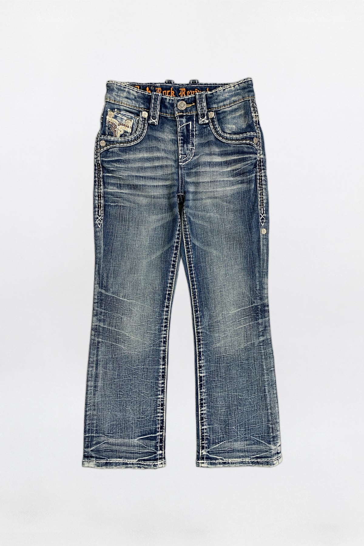 Knox Boys Bootcut Jeans in Medium Blue