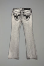 Gwen Super Low-Rise Bootcut in Gray (4/30/26-DESC+IMG) - Rock Revival®
