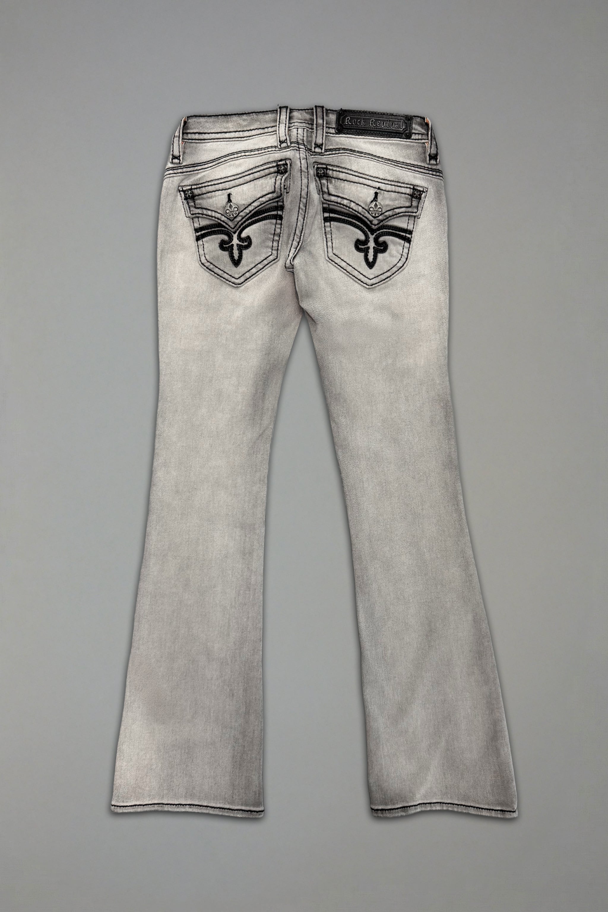Gwen Super Low-Rise Bootcut in Gray (4/30/26-DESC+IMG) - Rock Revival®