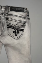 Gwen Super Low-Rise Bootcut in Gray (4/30/26-DESC+IMG) - Rock Revival®