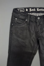 Gwen Low-Rise Flare Jeans in Black Coating (2/15/26+DESC+IMG) hold Eric - Rock Revival®