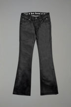 Gwen Low-Rise Flare Jeans in Black Coating (2/15/26+DESC+IMG) hold Eric - Rock Revival®
