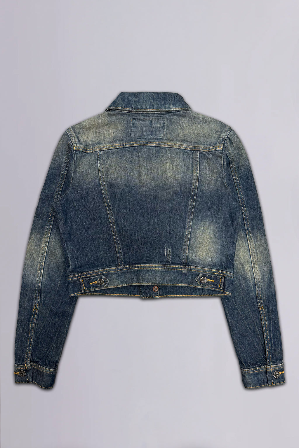 Gwen Cropped Fitted Denim Jacket in Desert Sand - Rock Revival®