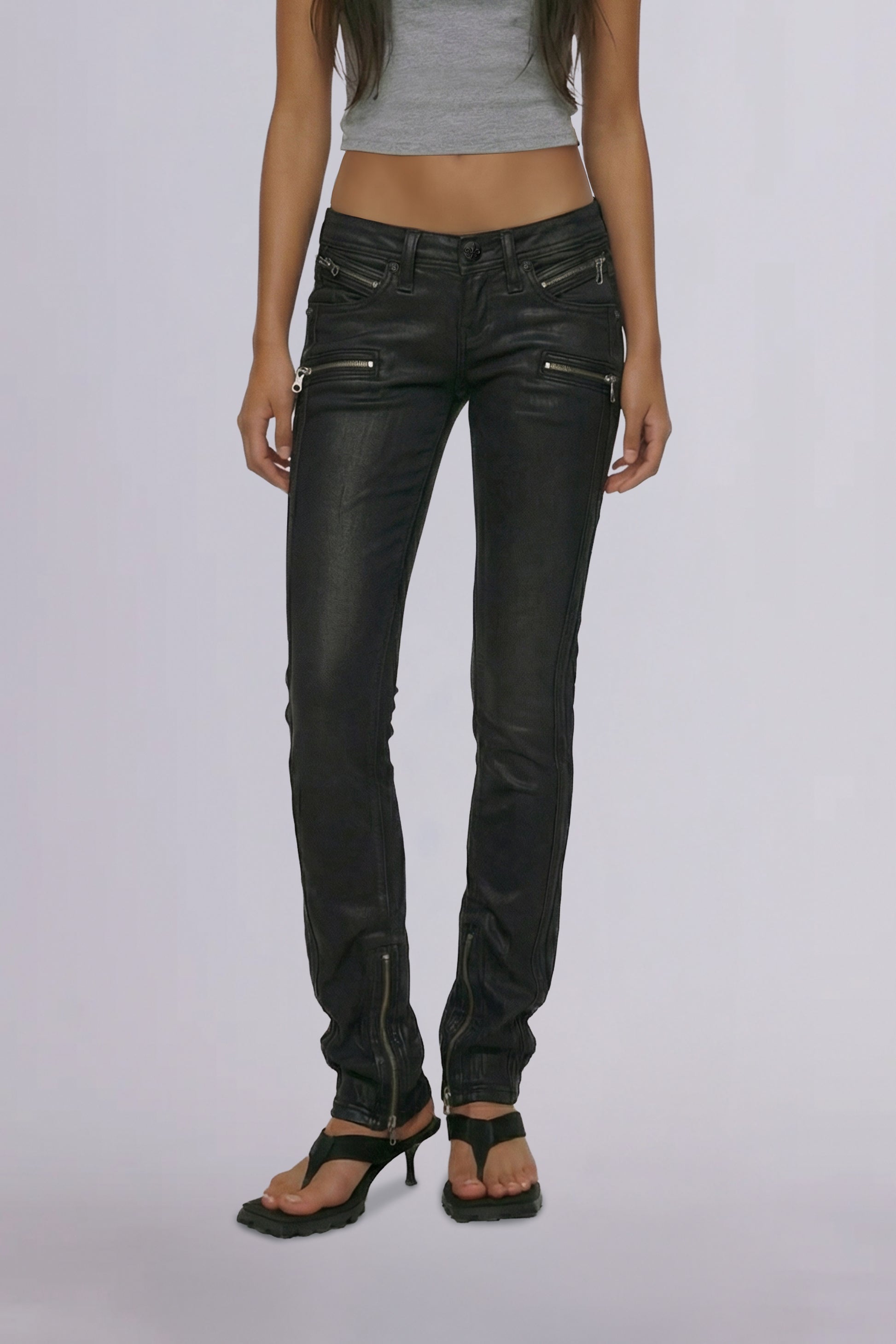 Camille Super Low-Rise Moto Skinny Jeans - Rock Revival®