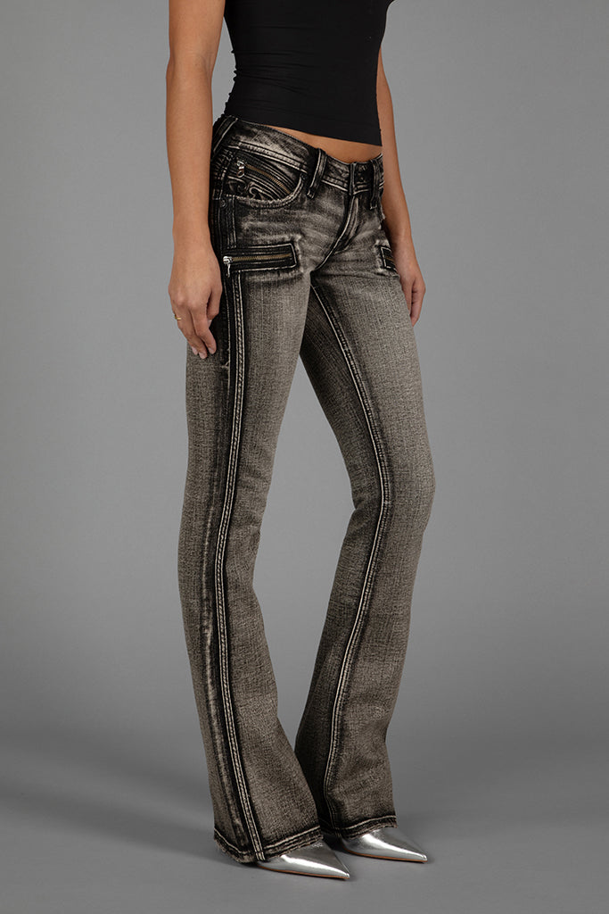 Mid Rise Rock Revival Women's Pants Hanni Bootcut Jeans