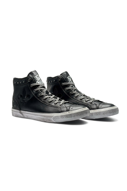 Roadie Hi-Top Sneakers in Black - Rock Revival®