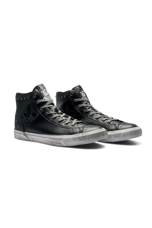 Roadie Hi-Top Sneakers in Black - Rock Revival®