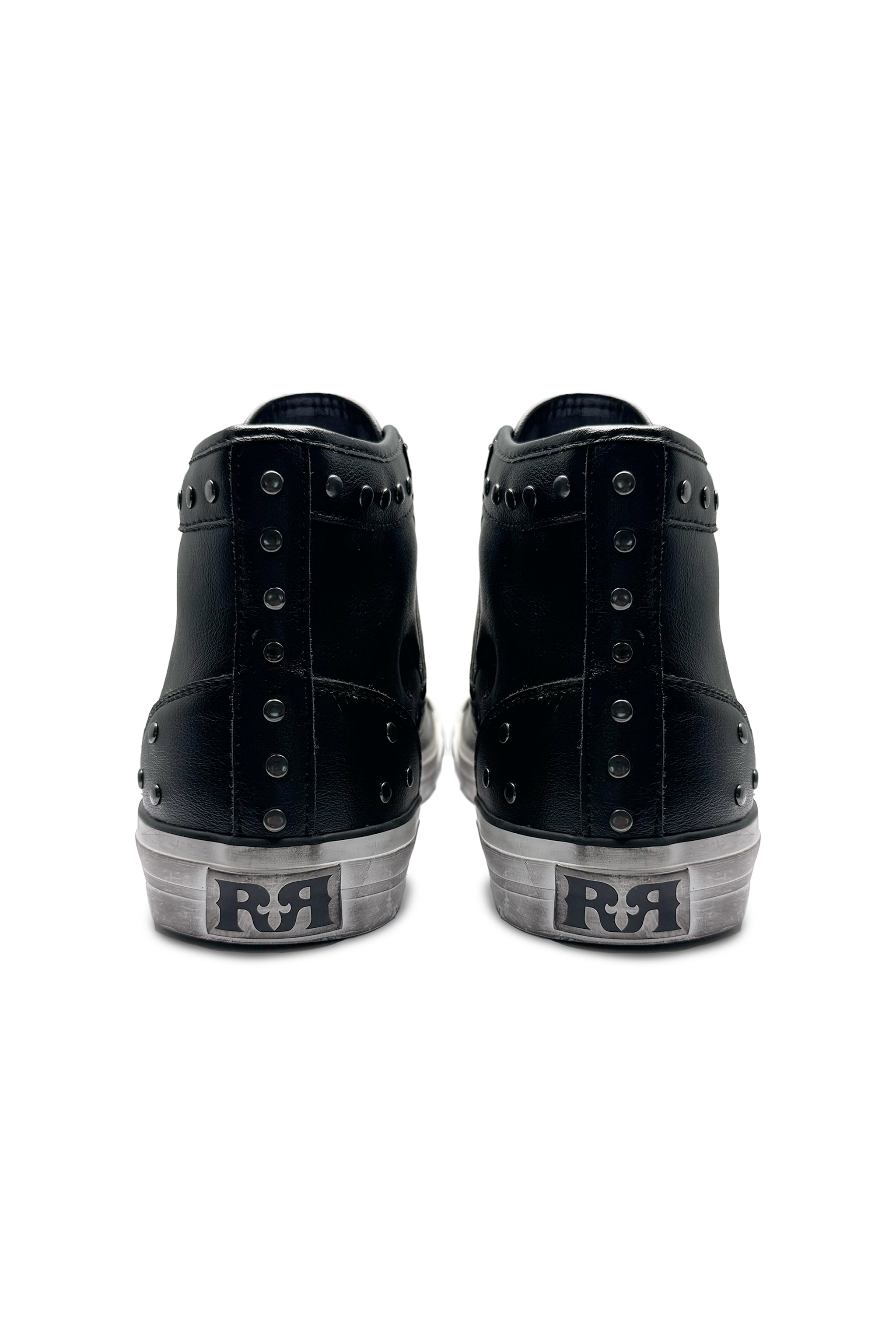 Roadie Hi-Top Sneakers in Black - Rock Revival®