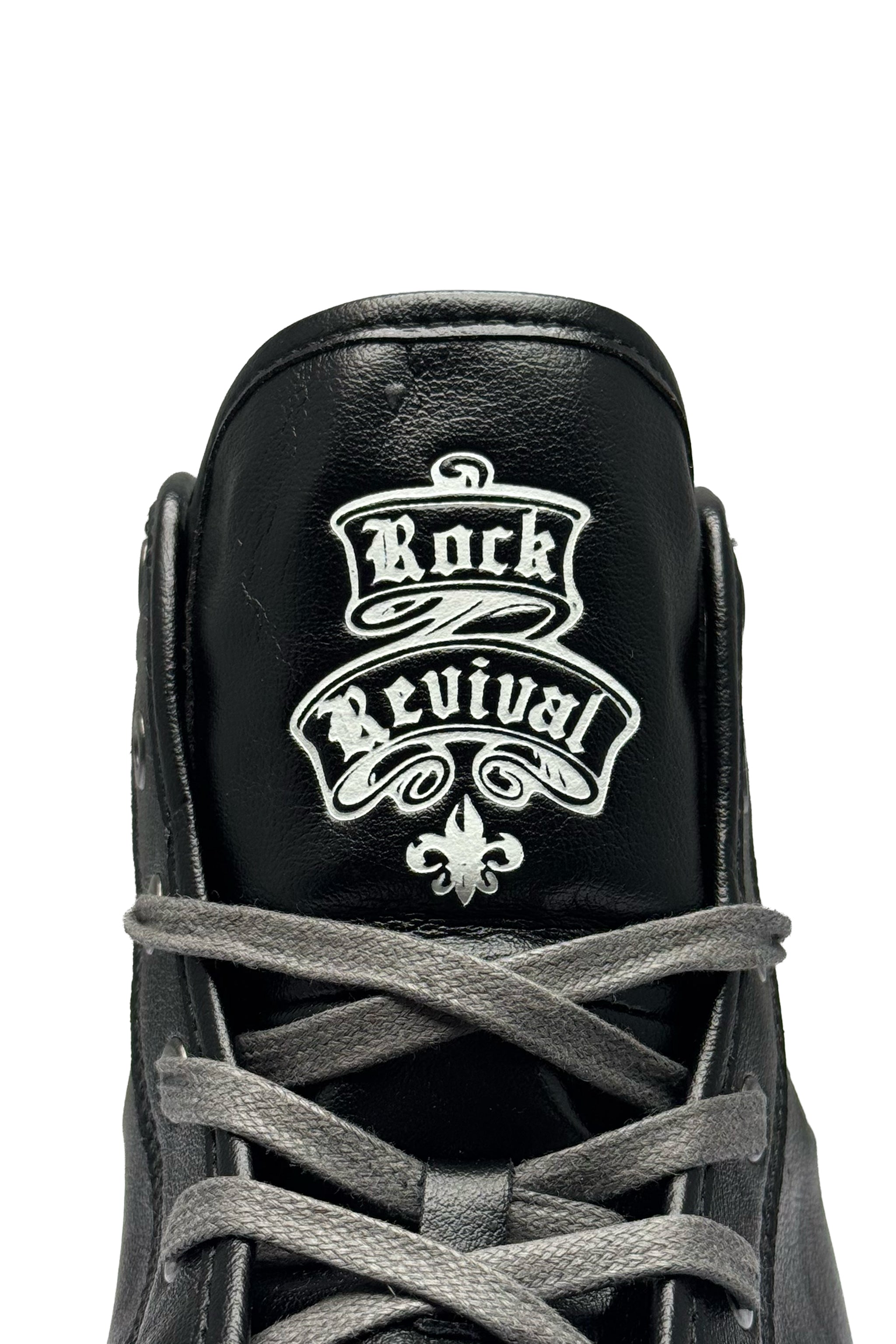 Roadie Hi-Top Sneakers in Black - Rock Revival®